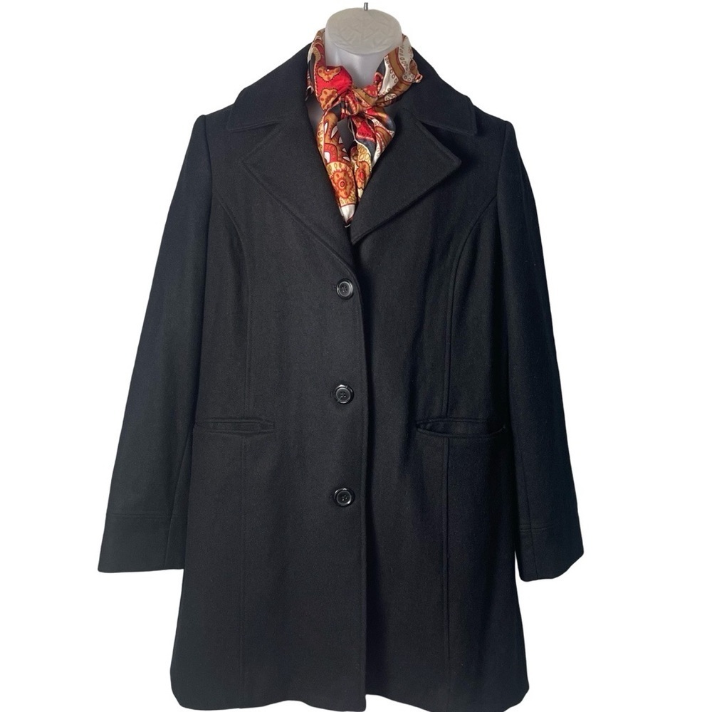 Merona Classic Black Wool Women’s Coat Size Large